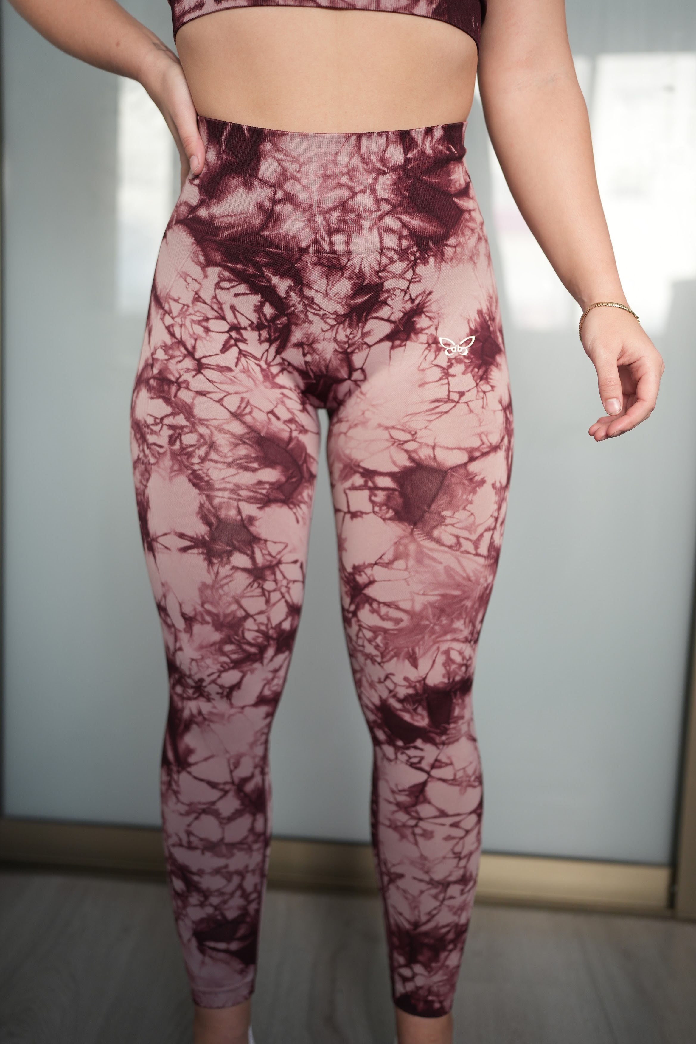 Burgundy Tie-Dye Set view 2